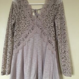 Mauve Lace Top